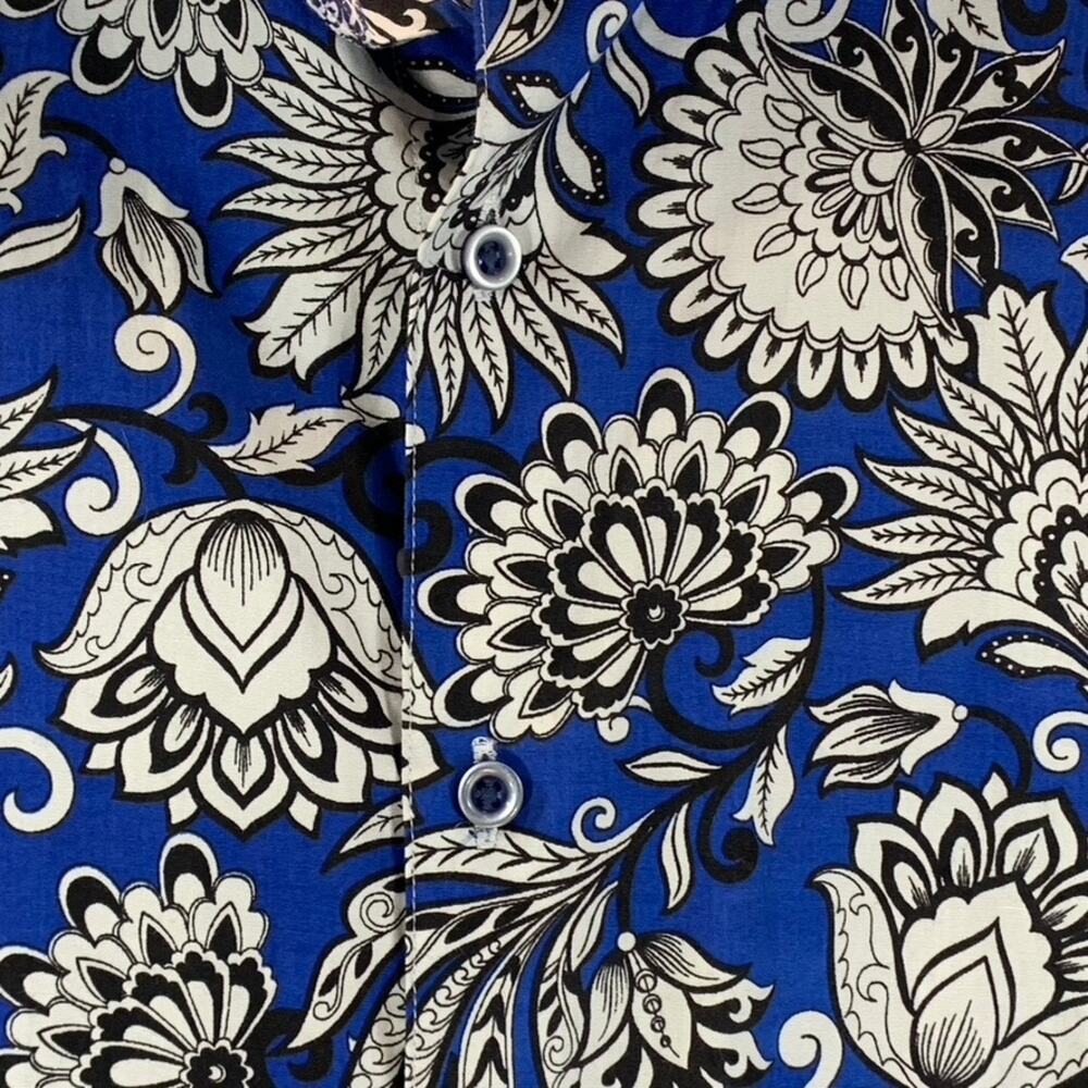 ROBERT GRAHAM Men's Blue Crossett Hawaiian Classic-Fit Button-Up Shirt SZ XL - Picture 4 of 9